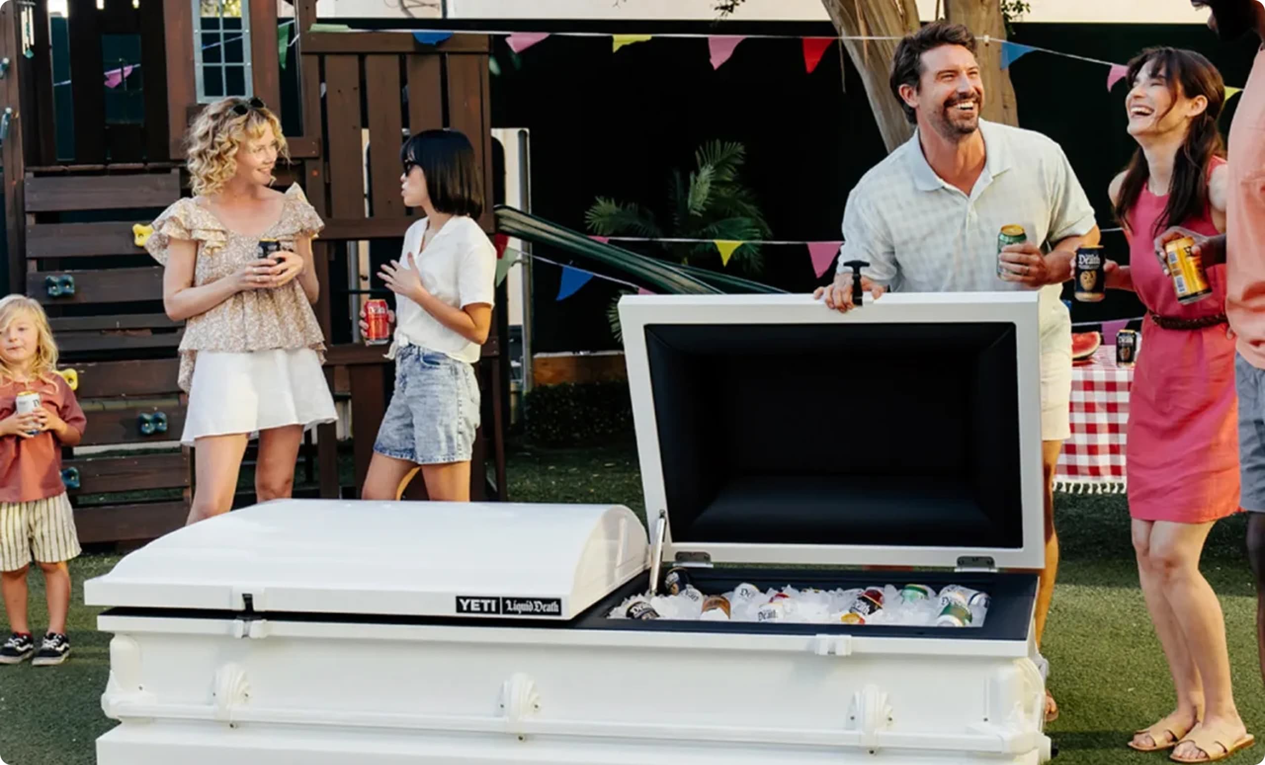 Liquid Death Casket Cooler Collaboration with Yeti